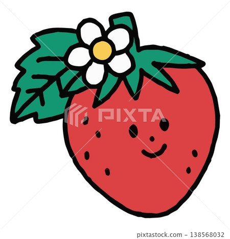 Cute strawberry icons that can also be used in letters. 138568032