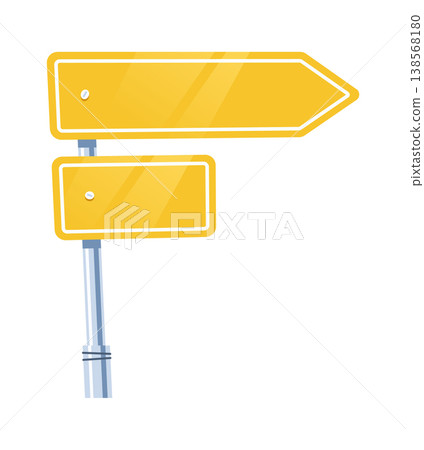 Signpost Direction Arrow With Blank Boards Signpost Direction Arrow With Blank Boards 138568180