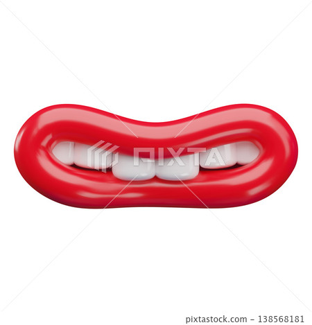 Mouth talking and expression, mouth sync and articulation, cartoon vector 3D open talking movement F, V letters sounds 138568181