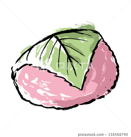 手繪櫻花年糕插圖 手繪櫻花年糕插圖 138568740