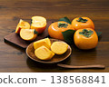 Persimmons in a colander 138568841