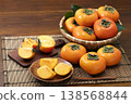 Persimmons in a colander 138568844