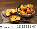 Persimmons in a colander 138568845