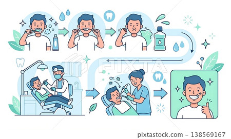 預防牙科步驟概念圖 138569167