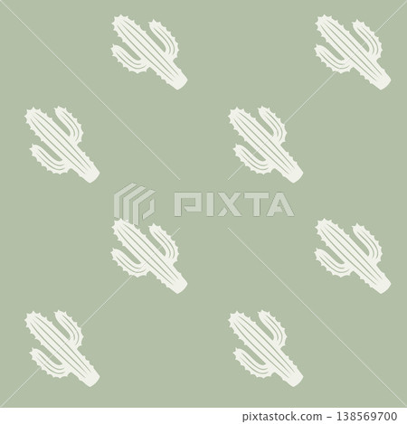 Minimal Inverted Cactus Seamless Pattern Minimal Inverted Cactus Seamless Pattern 138569700