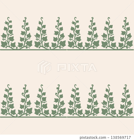 Botanical Border Seamless Pattern Dense Floral Vine Botanical Border Seamless Pattern Dense Floral Vine 138569717