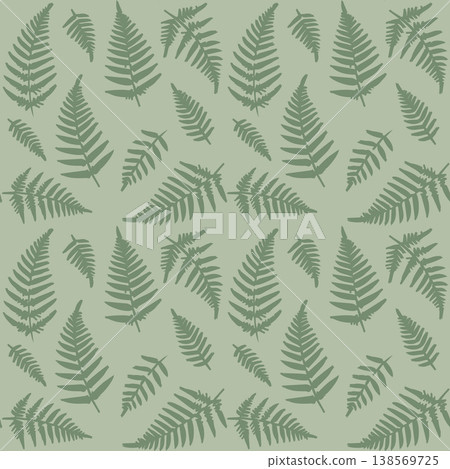 Dense Fern Pattern  Small Botanical Repeat 138569725