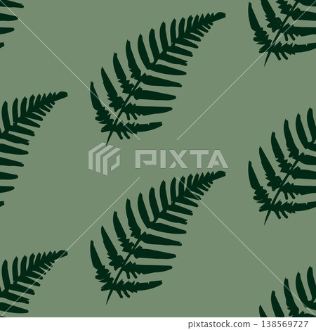 Large Fern Leaf Seamless Pattern  Bold Botanical Design 138569727