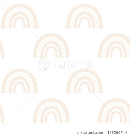 Soft Rainbow Pattern  Minimal Nursery Design 138569744