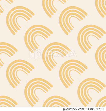 Boho Rainbow Pattern Warm Abstract Shapes Boho Rainbow Pattern Warm Abstract Shapes 138569746