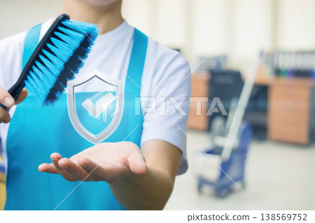 Cleaning with a touch of care 138569752