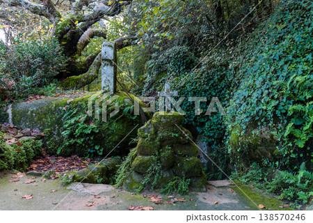 Stone Crosses in Sintra's Lush Landscape 138570246