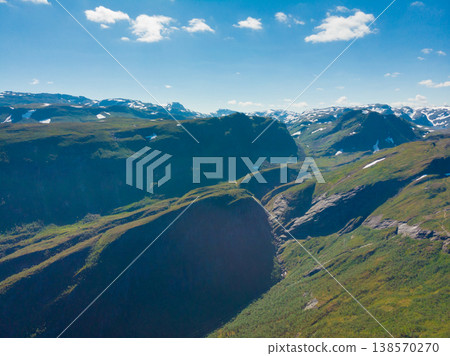 Aerial view. Mountains summer landscape, Norway Aerial view. Mountains summer landscape, Norway 138570270