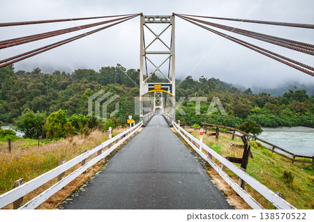 Karangarua River Bridge in New Zealand 138570522