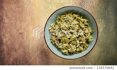 Jonjoli, Colchian klekachka, Georgian appetizer, pickled jonjoli, no people 138570642
