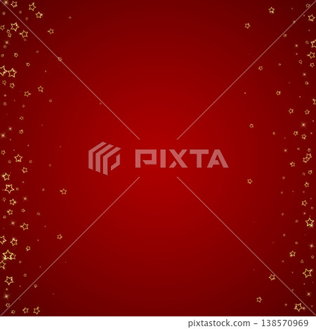Christmas stars vector overlay. Magic stars luxury sparkling confetti. Christmas spirit. Festive stars vector illustration on red background. Christmas stars vector overlay. Magic stars luxury sparkling confetti. Christmas spirit. Festive stars vector illustration on red background. 138570969