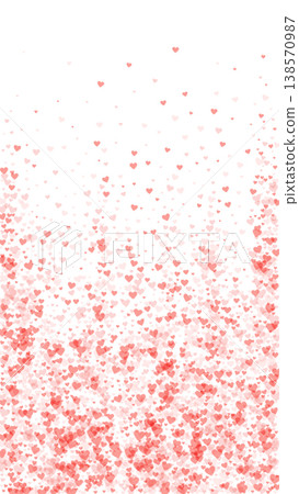Valentine hearts, flying, falling down, floating. Red hearts scattered on white background. Lovable valentine hearts vector illustration. Valentine hearts, flying, falling down, floating. Red hearts scattered on white background. Lovable valentine hearts vector illustration. 138570987