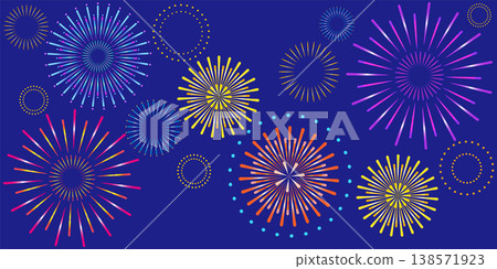 Fireworks background illustration 138571923