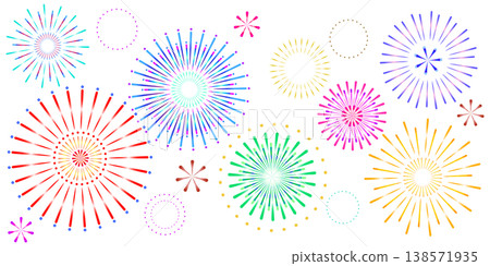 煙花背景圖 138571935