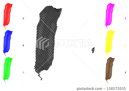 Mukawwar and Mayetib island (Republic of the Sudan, Red Sea) map vector illustration, scribble sketch map Mukawwar and Mayetib island (Republic of the Sudan, Red Sea) map vector illustration, scribble sketch map 138572035