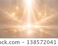 夢幻般的高品質香檳金抽象燈光舞台背景，放射出垂直的光線和閃爍的粒子擴散開來。 138572041