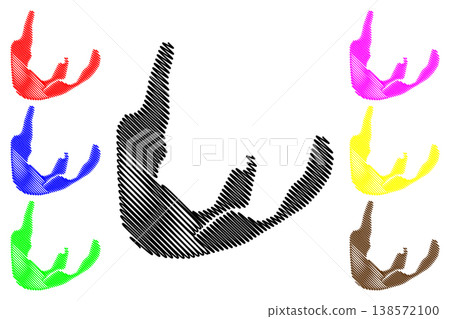 St. Francois island (Republic of Seychelles, Indian Ocean, Outer Islands) map vector illustration, scribble sketch St. Francois Atoll map St. Francois island (Republic of Seychelles, Indian Ocean, Outer Islands) map vector illustration, scribble sketch St. Francois Atoll map 138572100