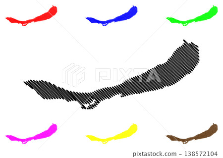 Vamizi island (Republic of Mozambique, Indian Ocean, Quirimbas Archipelago) map vector illustration, scribble sketch Vamizi map Vamizi island (Republic of Mozambique, Indian Ocean, Quirimbas Archipelago) map vector illustration, scribble sketch Vamizi map 138572104