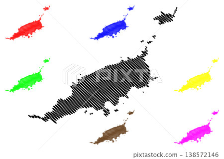 Fernando de Noronha island (Federative Republic of Brazil, South and Latin America) map vector illustration, scribble sketch Ilha Rata map Fernando de Noronha island (Federative Republic of Brazil, South and Latin America) map vector illustration, scribble sketch Ilha Rata map 138572146