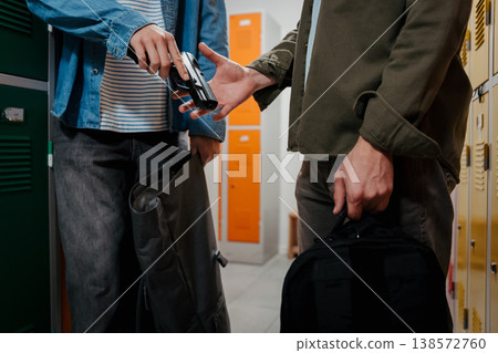 Agression and shooting in the high school. School gun violence concept. Agression and shooting in the high school. School gun violence concept. 138572760