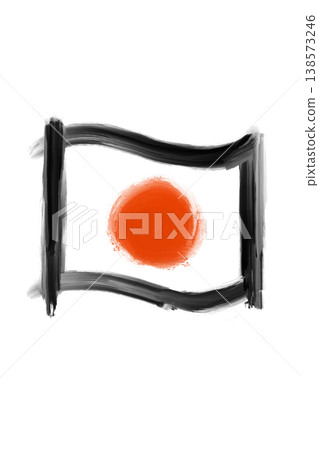 Hand-drawn style illustration of the Japanese flag, transparent PNG background. Hand-drawn style illustration of the Japanese flag, transparent PNG background. 138573246