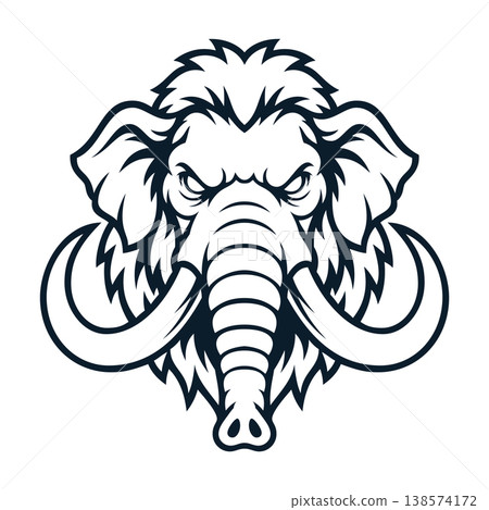 mammoth head mascot logo design vector mammoth head mascot logo design vector 138574172