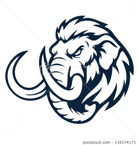 mammoth head mascot logo design vector 138574173