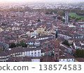 Aerial view of the main square, Piazza dell'Anfiteatro, in Lucca, night evening, Tuscany, Italy 138574583