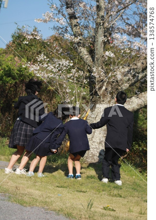 Commemorative photo before the entrance ceremony Commemorative photo before the entrance ceremony 138574768