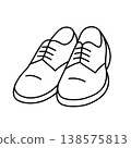 Line art icon of formal business shoes 138575813