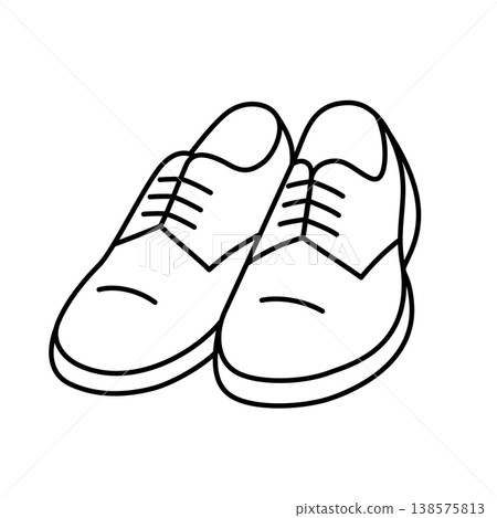 Line art icon of formal business shoes 138575813