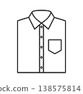 Formal line art icon of a folded business shirt 138575814