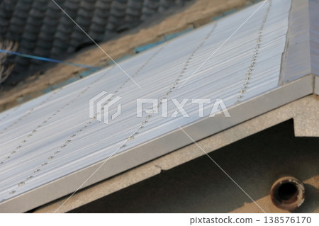 Corrugated roof image Corrugated roof image 138576170