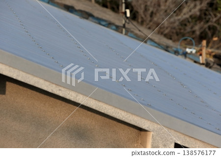 Corrugated roof image 138576177