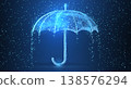 Vector umbrella rain drops protection. season concept 138576294