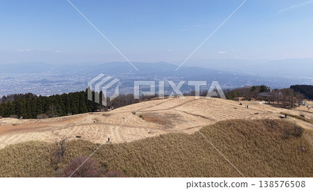 Aerial view of the Yamato Plain from Mt. Yamato Katsuragi in spring. Aerial view of the Yamato Plain from Mt. Yamato Katsuragi in spring. 138576508