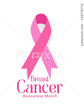 Pink Ribbon Symbol for Breast Cancer Awareness Month Stock Illustration. 138576778