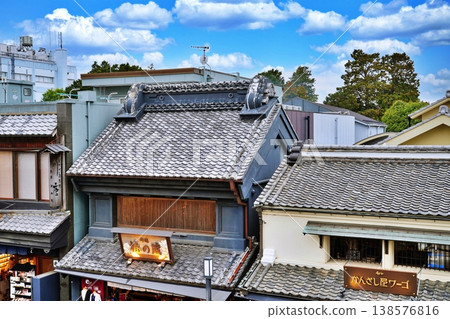 小江戶川越一番街商店街：傳統倉庫街景 138576816