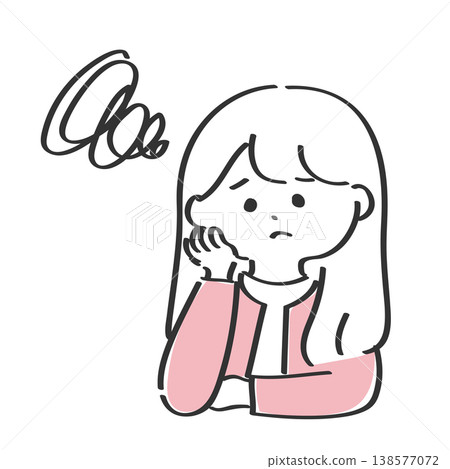 一位女士的抱怨 | 簡單易用的插圖 138577072