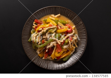 Green pepper and shredded pork (Qingjiao Rousi) Green pepper and shredded pork (Qingjiao Rousi) 138577585