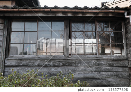 A landscape with an old covered walkway A landscape with an old covered walkway 138577898