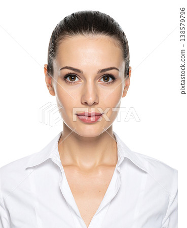 歐洲女人,獨自一人,辦公室職員,肖像,白色背景,臉部焦點,清晰 歐洲女人,獨自一人,辦公室職員,肖像,白色背景,臉部焦點,清晰 138579796