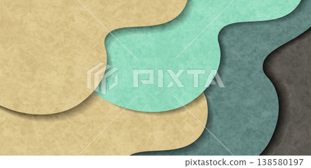 Abstract modern wave layer background design 138580197
