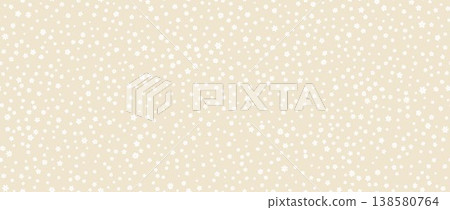Small white flower seamless pattern on beige background. Cute hand drawn ditzy floral repeated wallpaper. Vector romantic blossom motif for textile print, fabric swatch, dress ornament, wrapping paper Small white flower seamless pattern on beige background. Cute hand drawn ditzy floral repeated wallpaper. Vector romantic blossom motif for textile print, fabric swatch, dress ornament, wrapping paper 138580764
