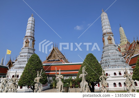 Exterior view of Wat Phra Kaew (Emerald Buddha Temple) in Bangkok, Thailand (12) Exterior view of Wat Phra Kaew (Emerald Buddha Temple) in Bangkok, Thailand (12) 138580792